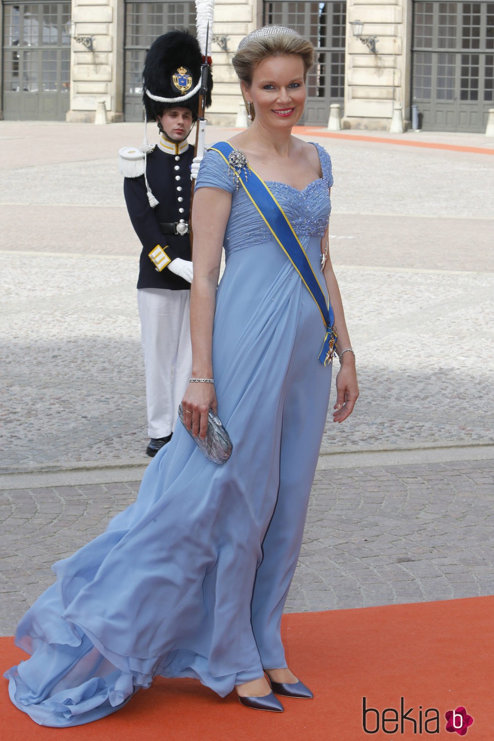 Matilde de Bélgica en la boda de Carlos Felipe de Suecia y Sofia Hellqvist