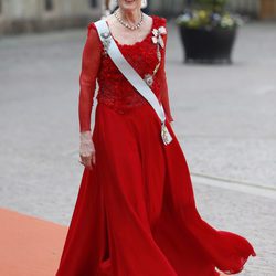 Margarita de Dinamarca en la boda de Carlos Felipe de Suecia y Sofia Hellqvist