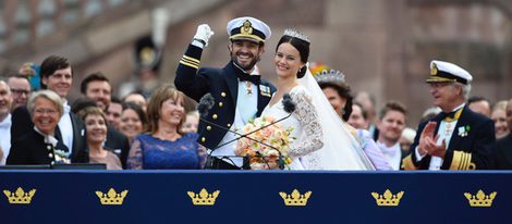 Carlos Felipe de Suecia y Sofia Hellqvist en su boda