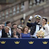 Carlos Felipe de Suecia y Sofia Hellqvist en su boda