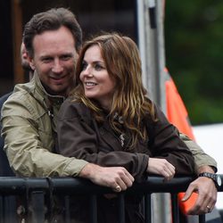 Christian Horner y Geri Halliwell en el 'Isle Of Wight Festival 2015'