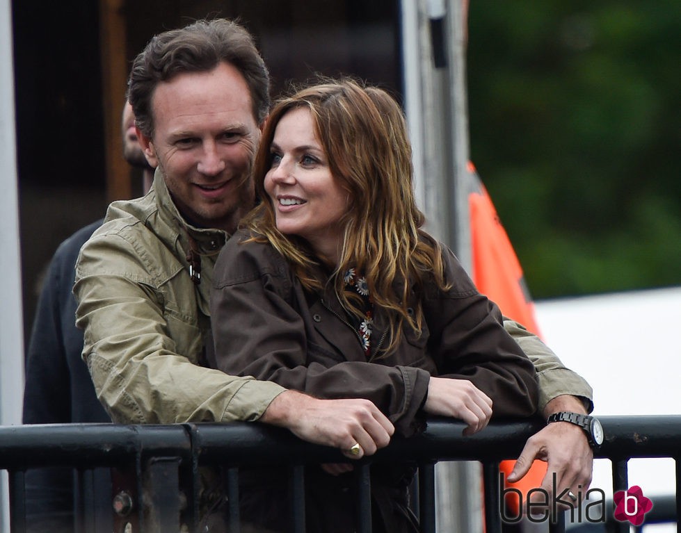 Christian Horner y Geri Halliwell en el 'Isle Of Wight Festival 2015'