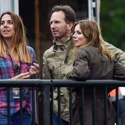 Melanie C, Christian Horner y Geri Halliwell en el 'Isle Of Wight Festival 2015'