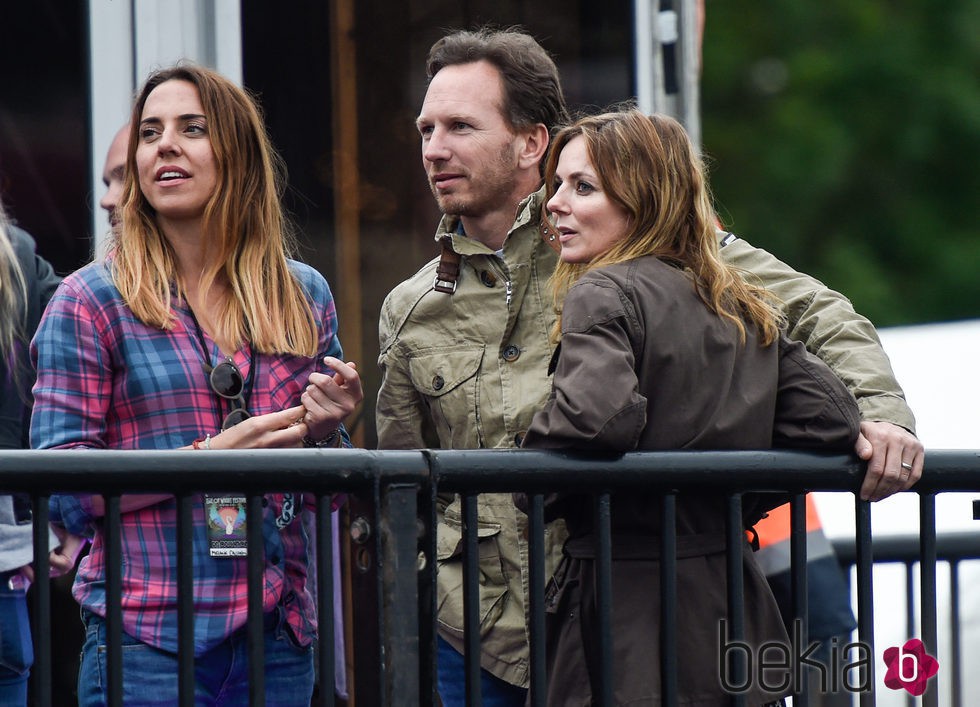 Melanie C, Christian Horner y Geri Halliwell en el 'Isle Of Wight Festival 2015'