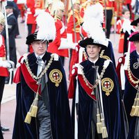 El Duque de York y el Conde de Wessex en la ceremonia de la Orden de la Jarretera 2015