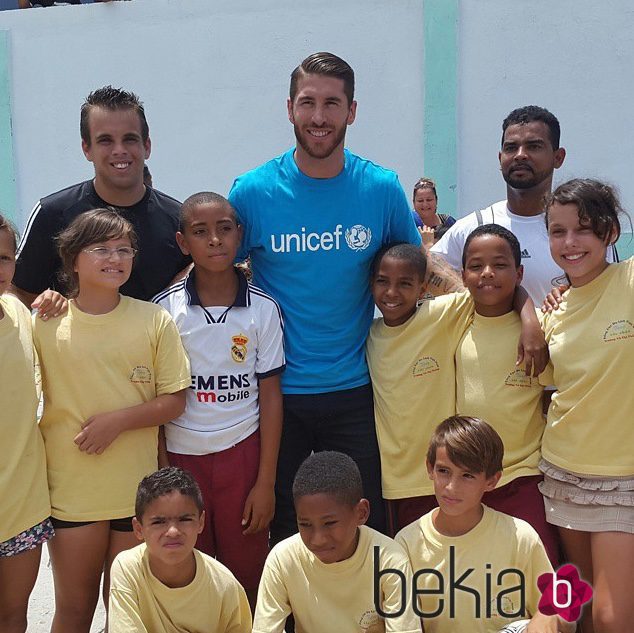 Sergio Ramos en su viaje solidario con Unicef a Cuba