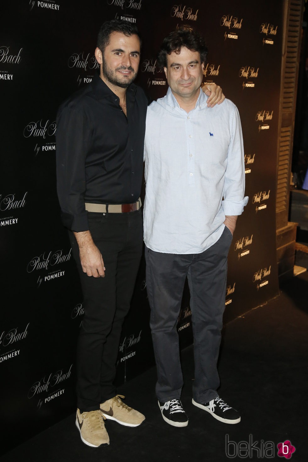 Emiliano Suárez y Pepe Rodríguez en la apertura de la terraza de verano 'Punk' en Madrid