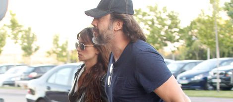 Javier Bardem y Penélope Cruz en el tanatorio de Eduardo Cruz