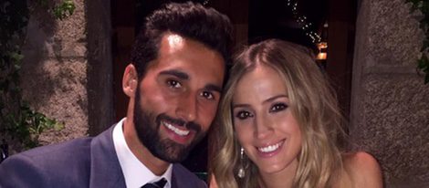 Álvaro Arbeloa y Carlota Ruiz en la boda de José Callejón y Marta Ponsati