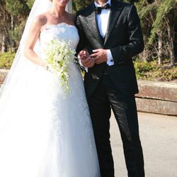 Pedro Rodríguez y Carolina Martín en su boda