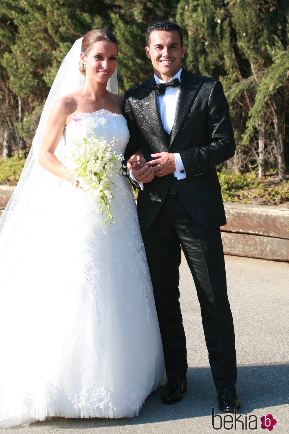 Pedro Rodríguez y Carolina Martín en su boda