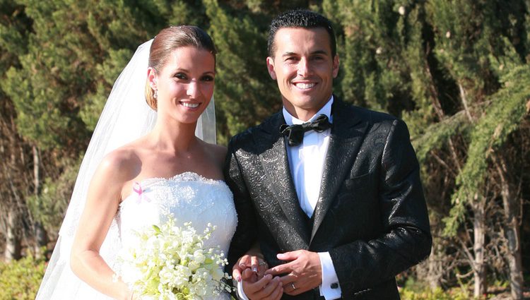 Pedro Rodríguez y Carolina Martín en su boda