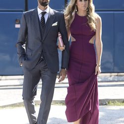 Álvaro Arbeloa y su mujer Carlota Ruiz en la boda de José Callejón y Marta Ponsati