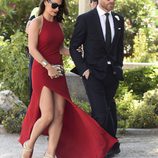 Xabi Alonso y Nagore Aranburu en la boda de José Callejón y Marta Ponsati