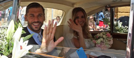 Fernando Llorente y María Lorente tras haberse casado