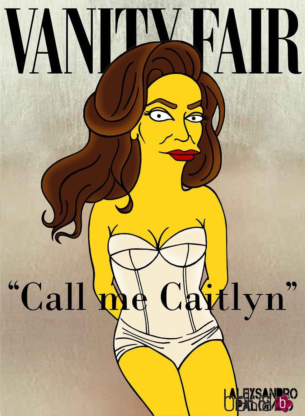 La famosa portada de Caitlyn Jenner 'simpsonizada' por aleXandro Palombo