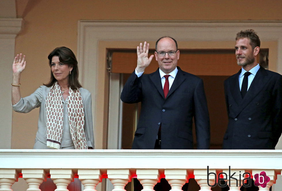 Carolina y Alberto de Mónaco con Andrea Casiraghi en la Noche de San Juan