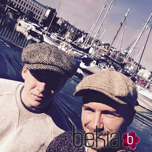 David Beckham y su hijo Brooklyn Beckham