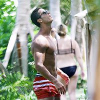 Cristiano Ronaldo en el resort de Miami en el que está de vacaciones con su hijo