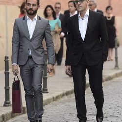 Risto Mejide llegando a la fiesta de la embajada de EEUU en Madrid