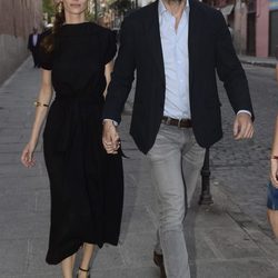 La modelo Eugenia SIlva y Alfonso de Borbón en la cena de la embajada de EEUU