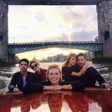 Taylor Swfit y Calvin Harris junto a sus amigos Joe Jonas y Gigi Hadid en Londres