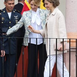 La Reina Letizia y Angélica Rivera en el Museo Virreinal de Guadalupe