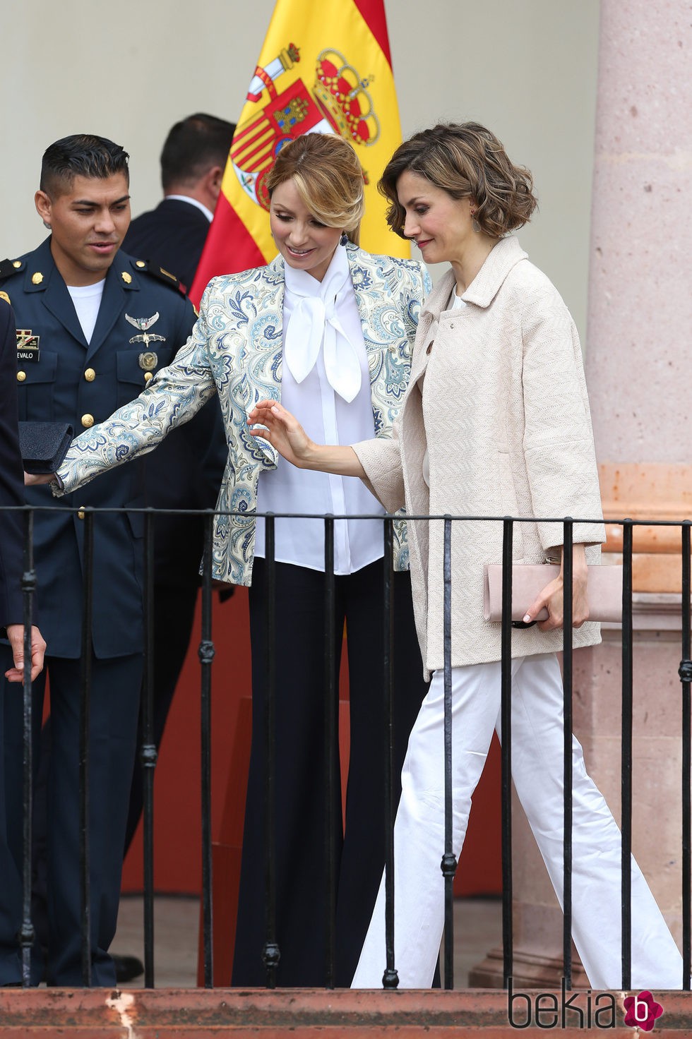 La Reina Letizia y Angélica Rivera en el Museo Virreinal de Guadalupe