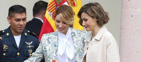 La Reina Letizia y Angélica Rivera en el Museo Virreinal de Guadalupe