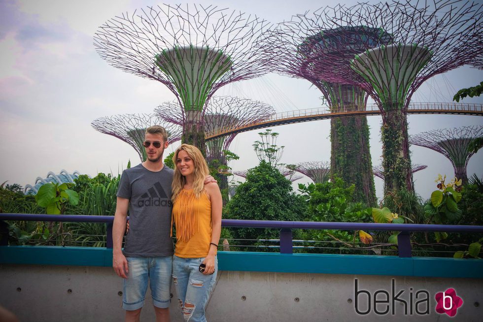 Edurne y David De Gea en Singapur