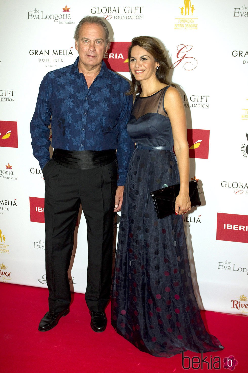 Bertín Osborne con su mujer Fabiola Martínez en los Global Gift 2015