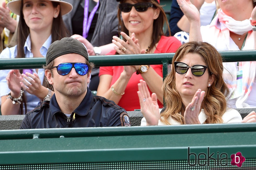 Bradley Cooper y Mirka Federer en Wimbledon 2015