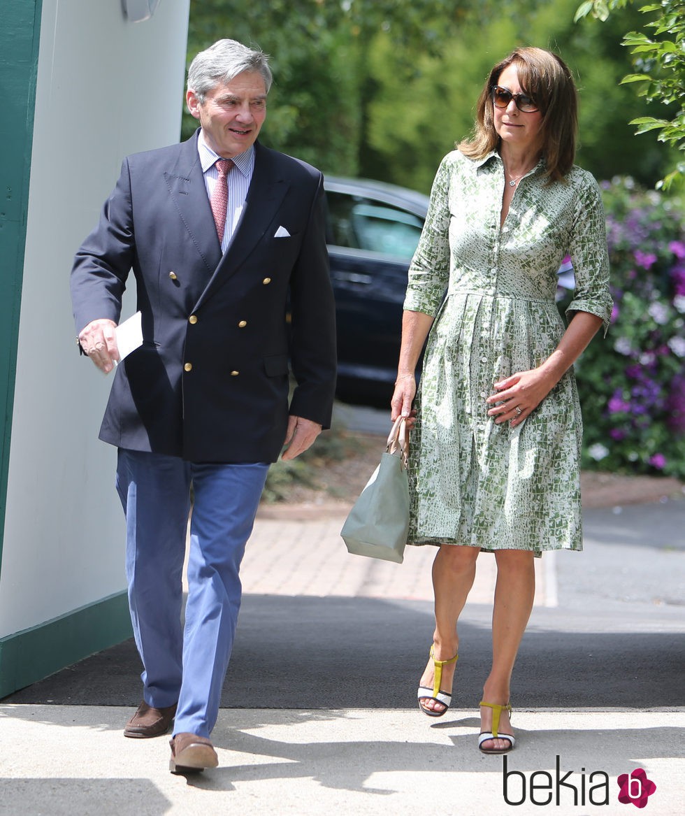 Michael y Carole Middleton en Wimbledon 2015