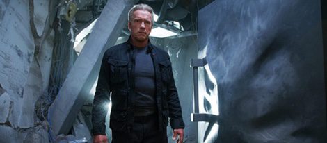 Arnold Schawarzenegger en el rodaje de 'Terminator Génesis'