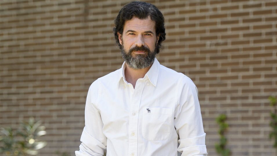 Rodolfo Sancho presentando la serie 'Mar de plástico' en Almería