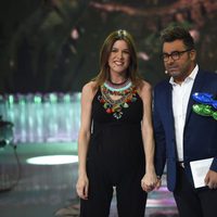 Raquel Sánchez Silva y Jorge Javier Vázquez en la semifinal de 'Supervivientes 2015'