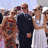 Pierre Casiraghi, Beatrice Borromeo y Carlota Casiraghi en el 10 Aniversario de Ascenso al trono