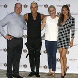 Alberto y Charlene de Mónaco con Robbie Williams y Ayda Field 