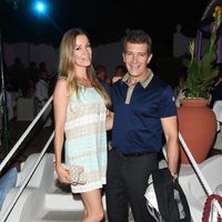 Nicole Kimpel y Antonio Banderas en la cena inaugural del Festival de Ischia 2015