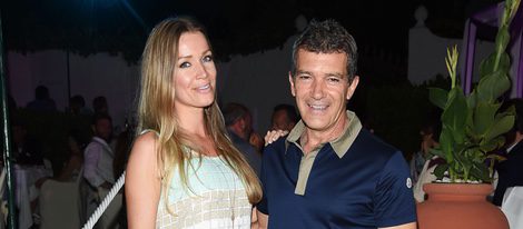 Nicole Kimpel y Antonio Banderas en la cena inaugural del Festival de Ischia 2015