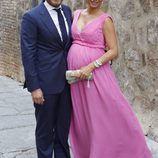 Juan Peña y Sonia González en la boda de Alba Carrillo y Feliciano López