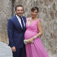 Juan Peña y Sonia González en la boda de Alba Carrillo y Feliciano López