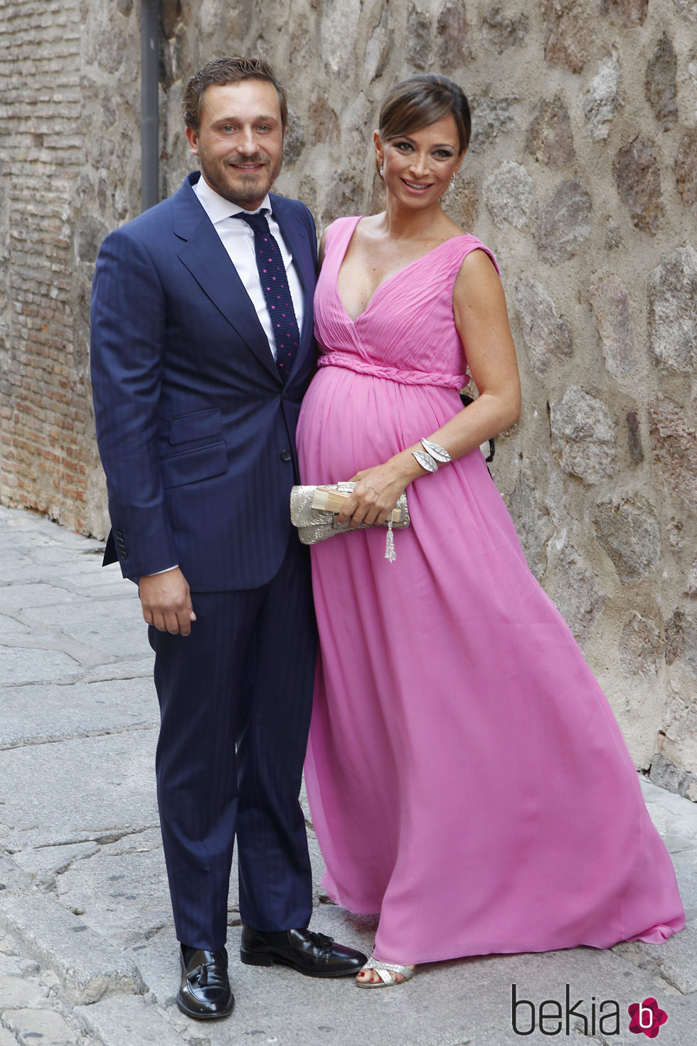 Juan Peña y Sonia González en la boda de Alba Carrillo y Feliciano López