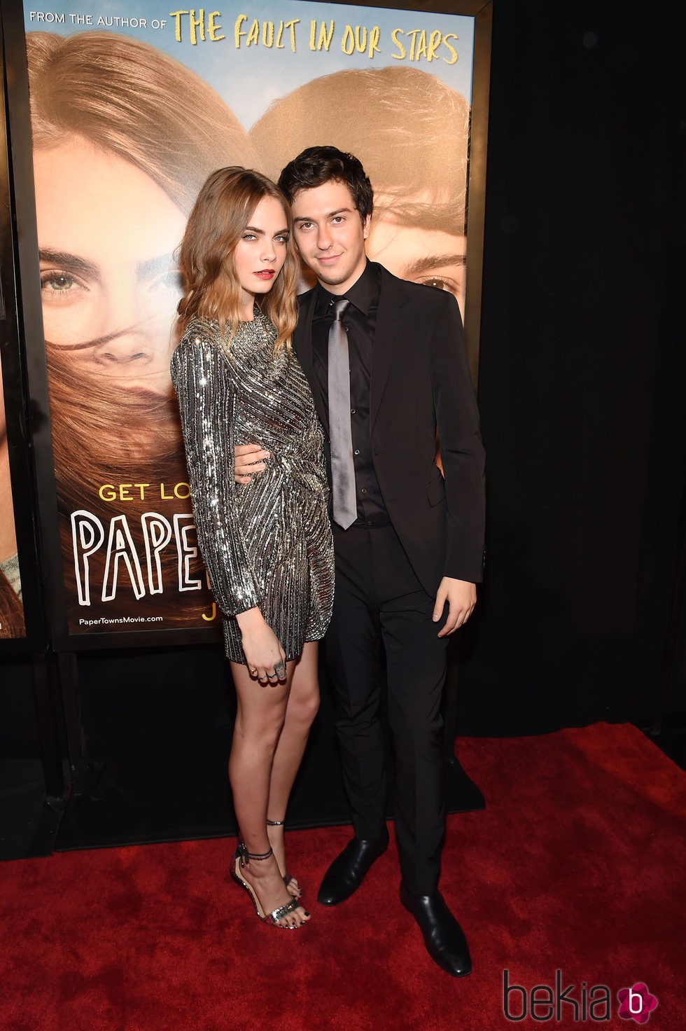 Cara Delevingne y Nat Wolff en la premiere de 'Ciudades de Papel' en Nueva York