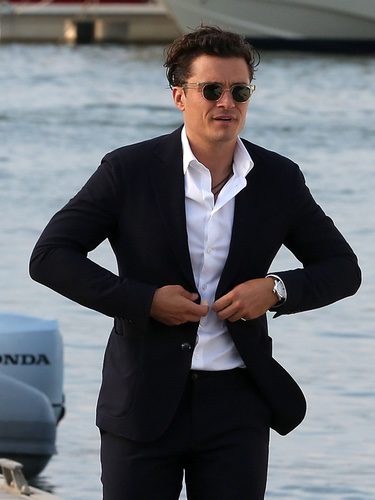 Orlando Bloom en el puerto de Saint-Tropez antes de la fiesta benéfica de Leonardo DiCaprio