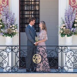 Pierre Casiraghi y Beatrice Borromeo tras darse el 'sí quiero' en su boda civil