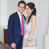 Lucía Villalón y Chicharito en una boda familiar