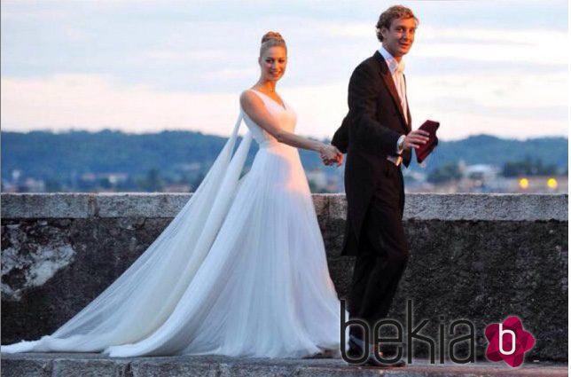 Pierre Casiraghi y Beatrice Borromeo tras darse el 'sí,quiero'