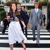 Pierre Casiraghi saliendo del hotel para ir a su ceremonia religiosa con Beatrice Borromeo