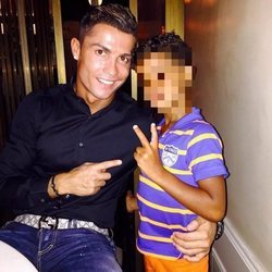 Cristiano Ronaldo, de cena con su hijo Cristiano Jr.